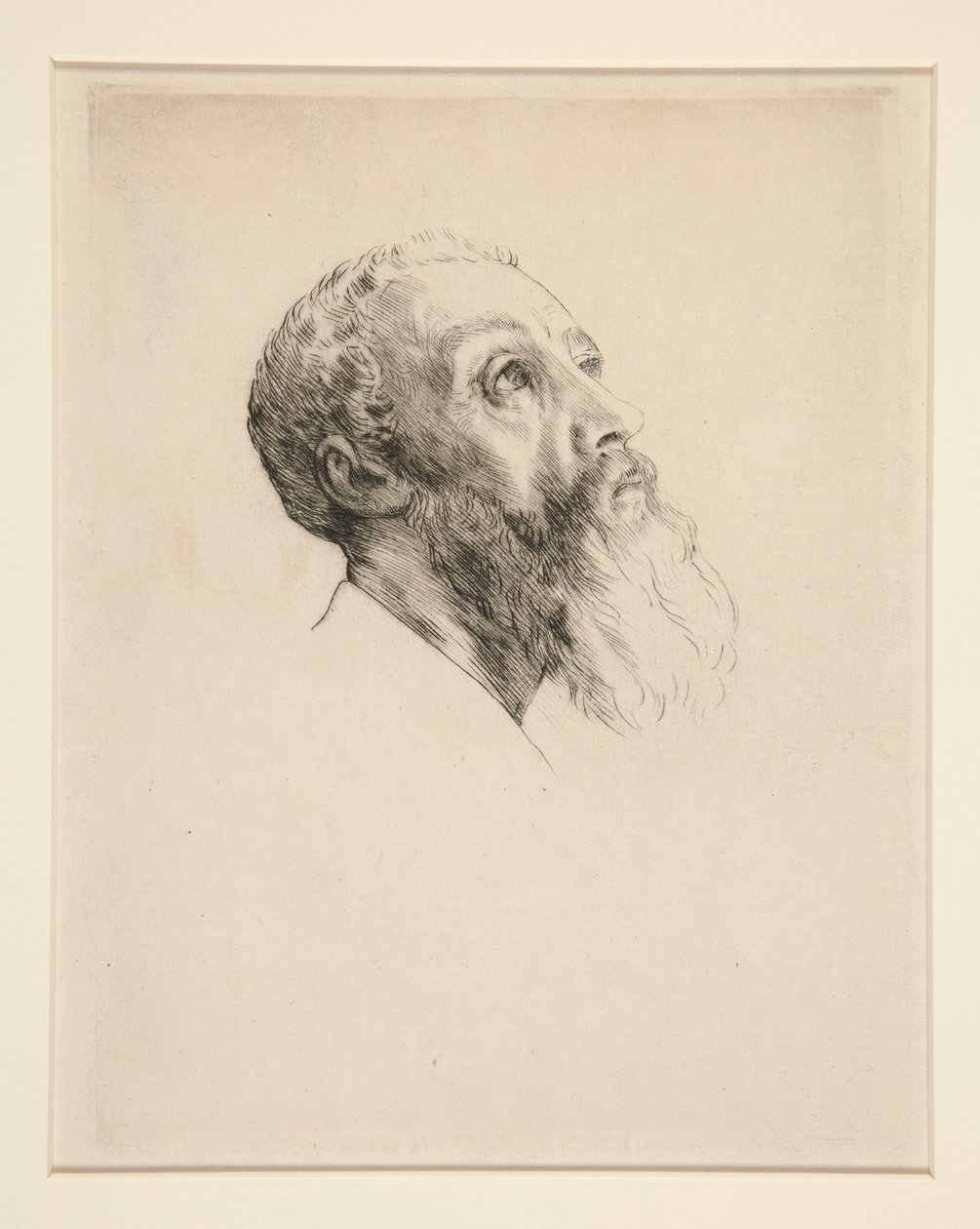 Hoofd van een model door Alphonse Legros