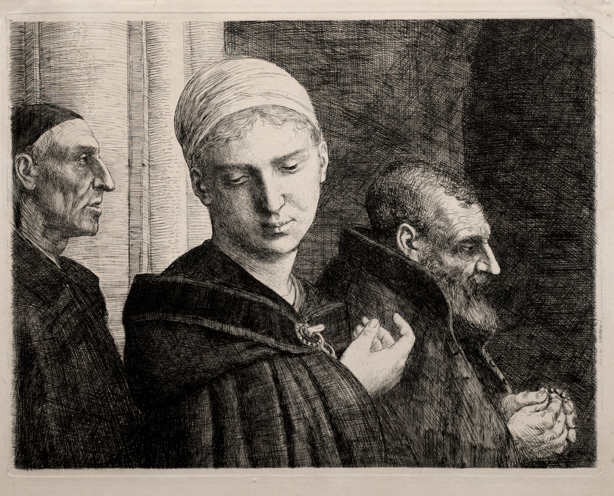 De doop, 1870 door Alphonse Legros