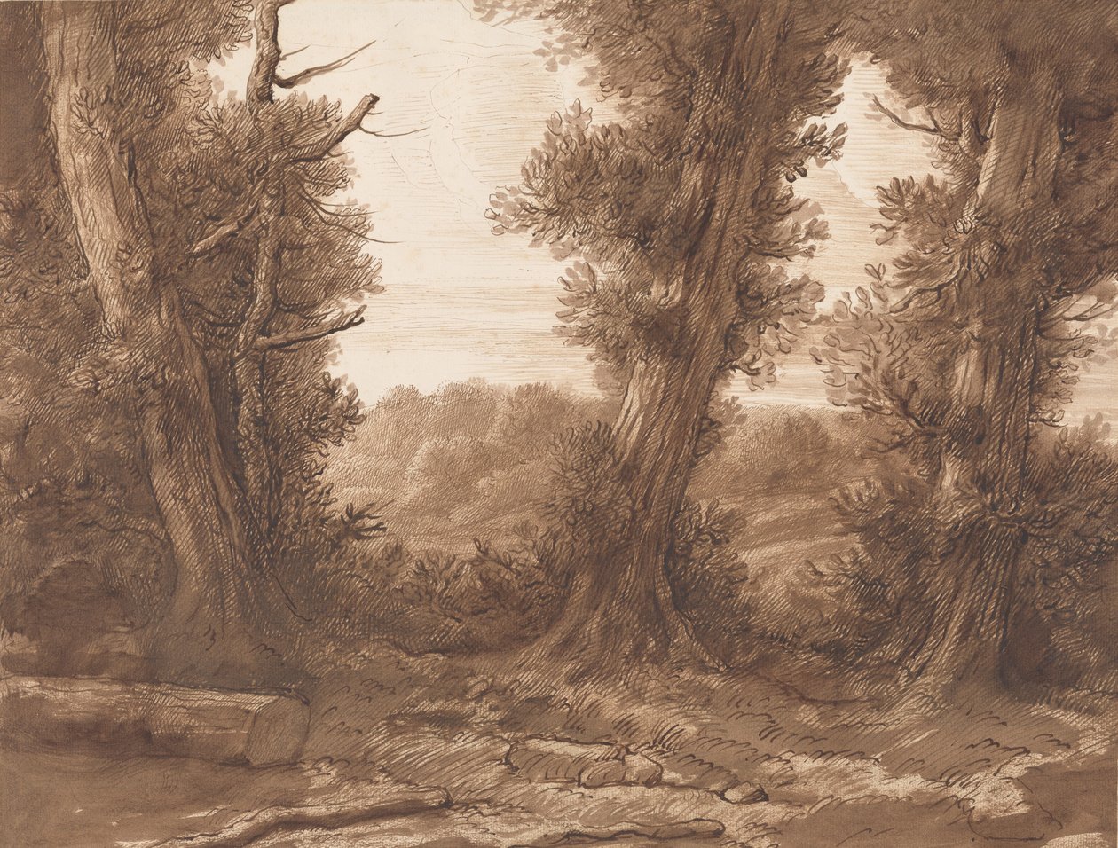 De Grote Bomen door Alphonse Legros