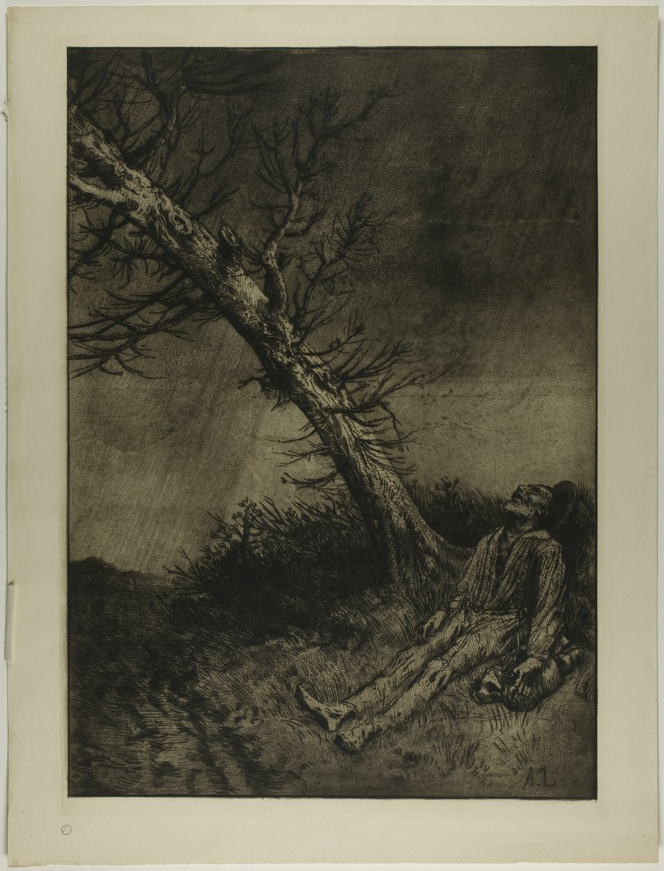 De dood van de zwerver door Alphonse Legros
