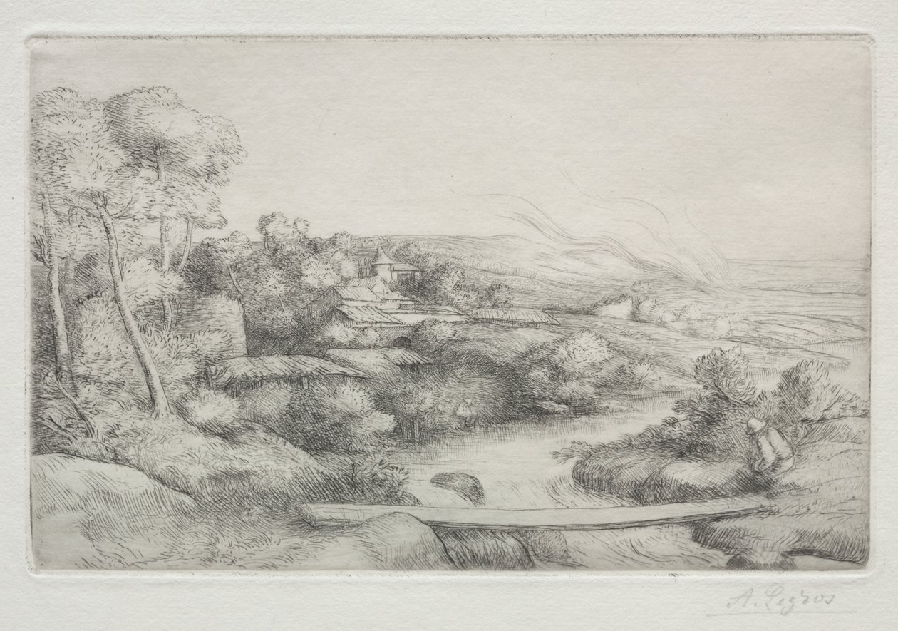 De voetbrug (La Passerelle) door Alphonse Legros