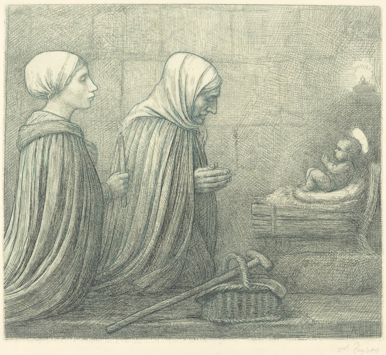 De Kribbe (La creche) door Alphonse Legros