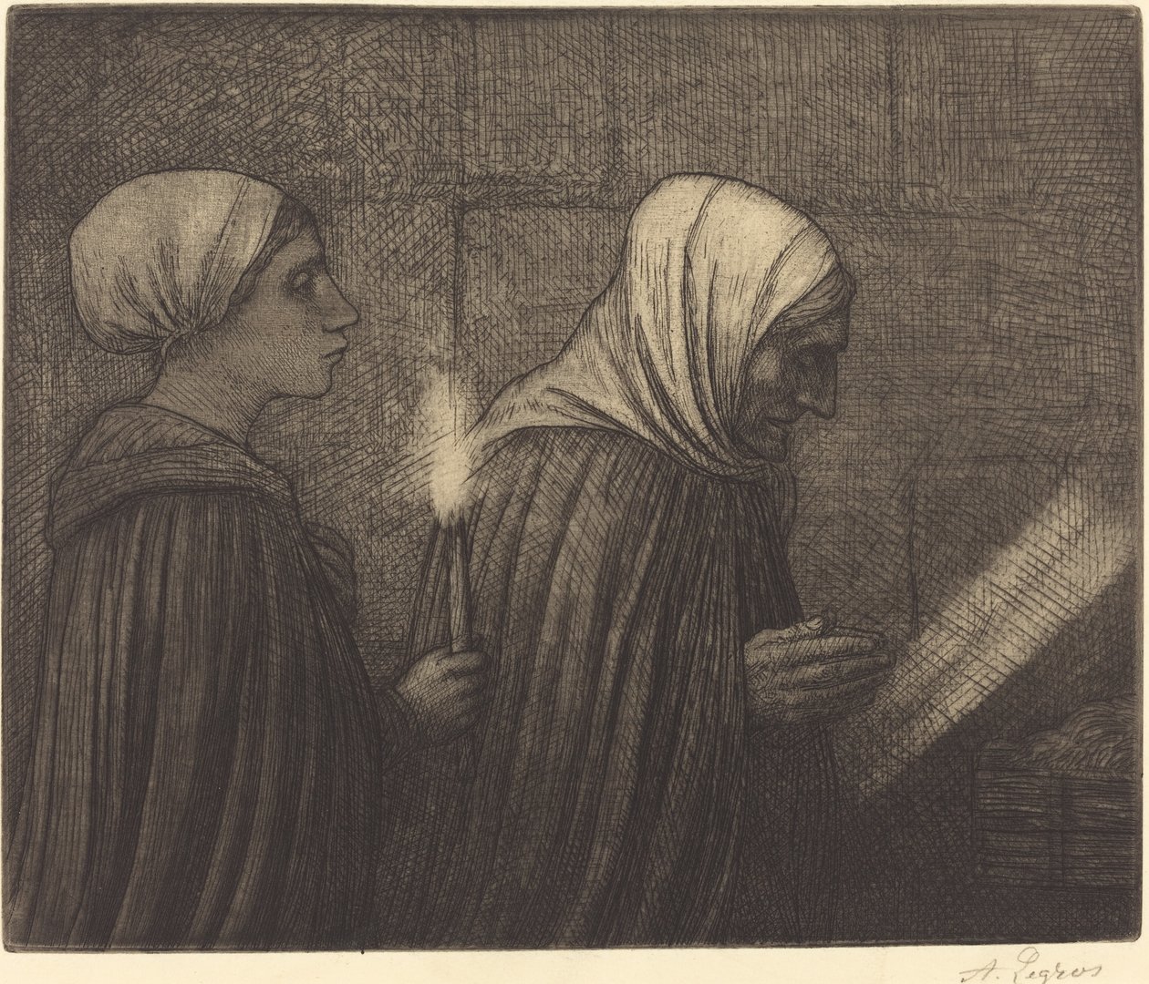 De Kribbe door Alphonse Legros