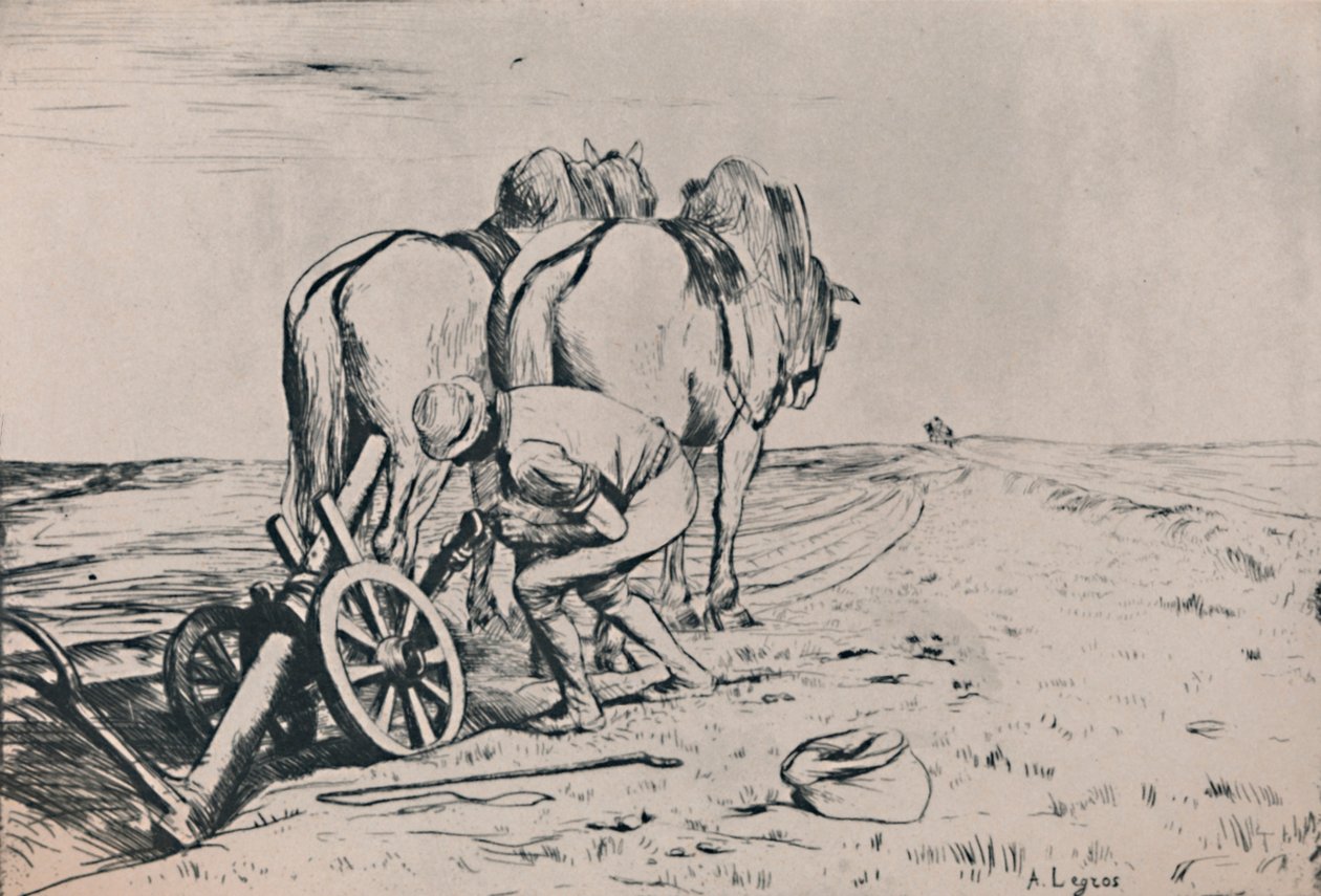 De Ploeg, midden-late 19e eeuw, 1946 door Alphonse Legros