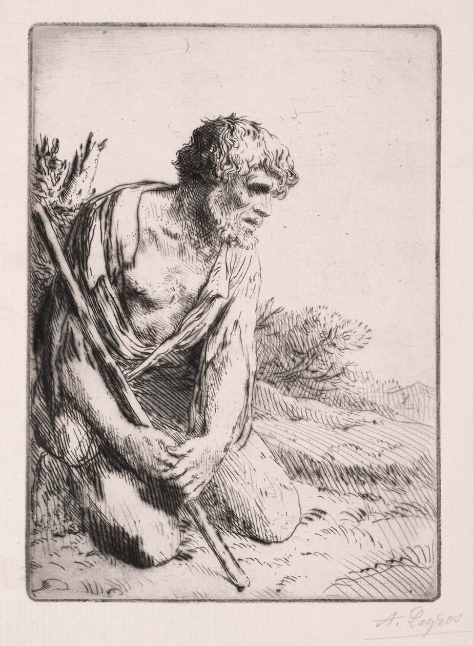 De verloren zoon (3e plaat) door Alphonse Legros