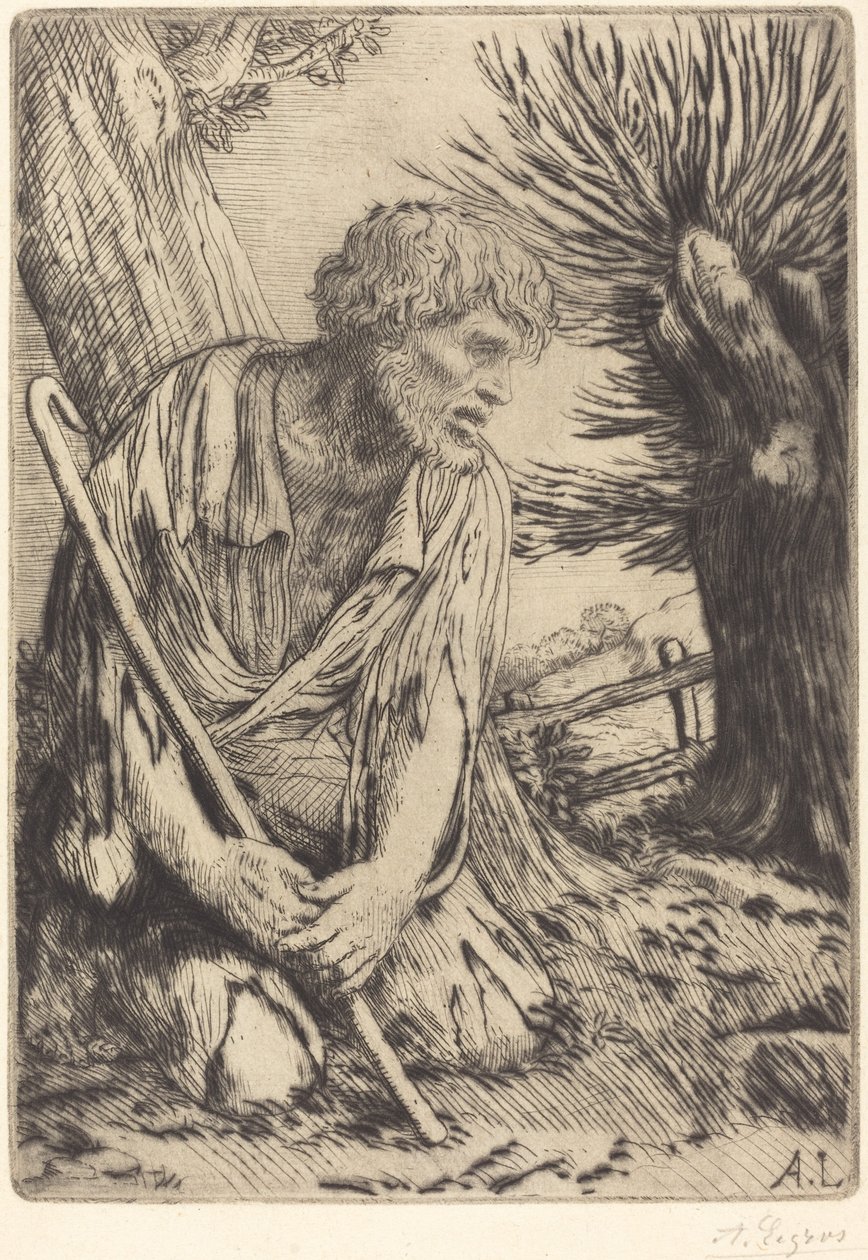 De verloren zoon, 3e plaat door Alphonse Legros