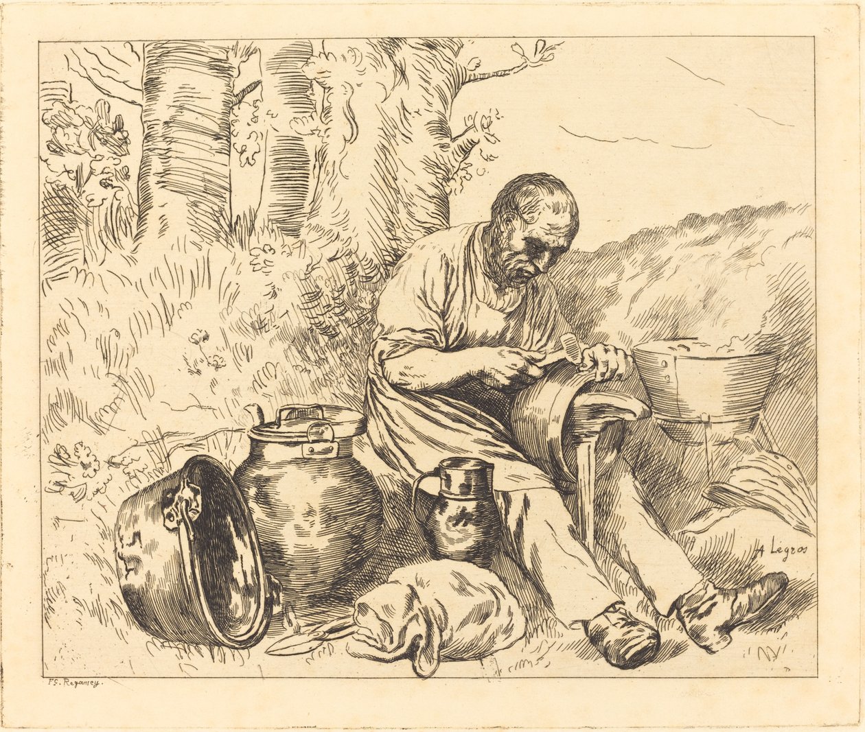 De Tinker door Alphonse Legros