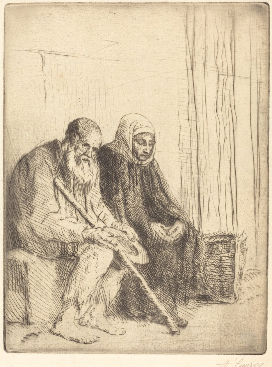 Twee Bedelaars door Alphonse Legros