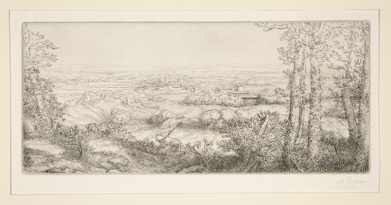 Een vallei in Bourgogne door Alphonse Legros
