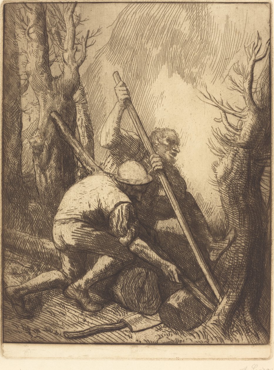 Houthakkers, 3e plaat Les bucherons door Alphonse Legros