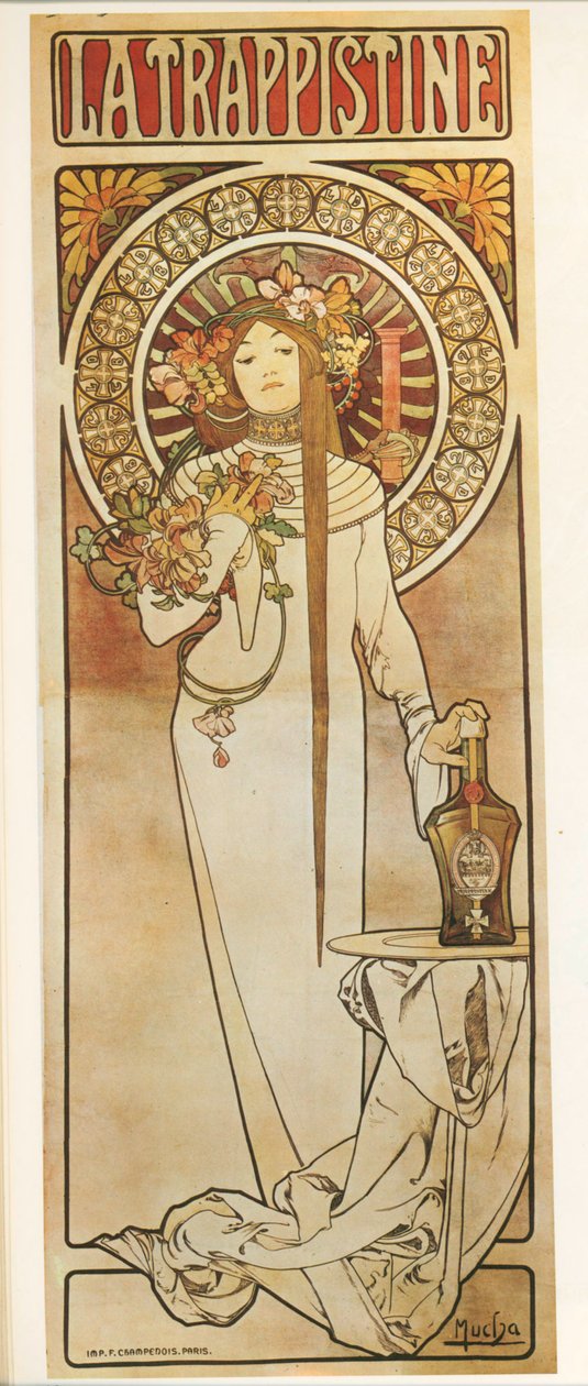 Alphonse Mucha: La Trappistine ... (litho) door Alphonse Marie Mucha