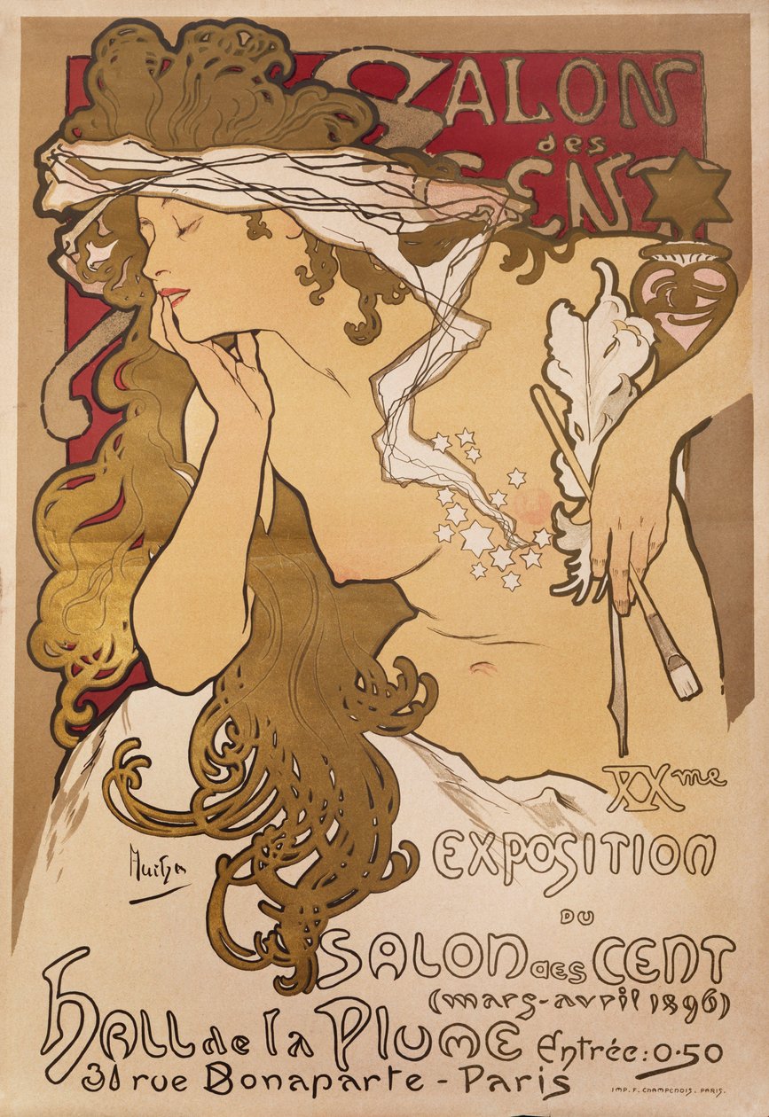 Salon des Cent, 1896 door Alphonse Mucha