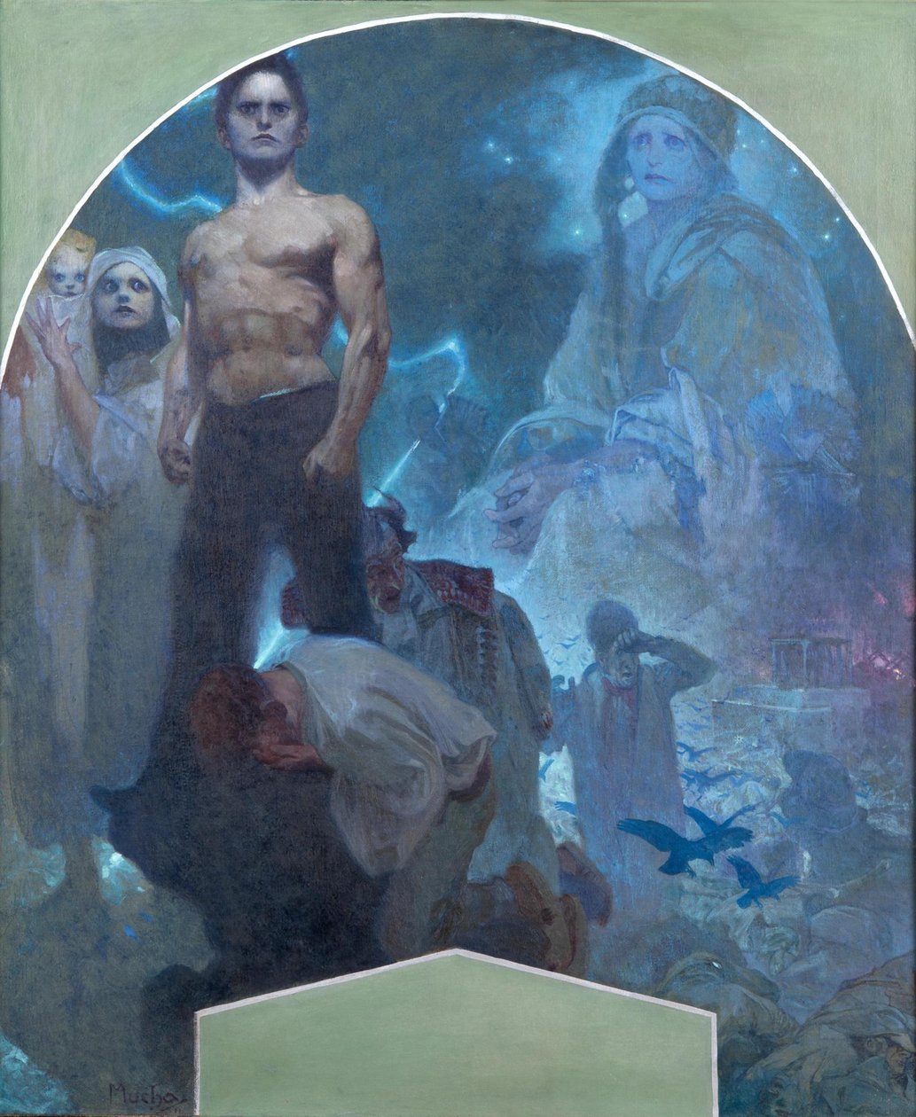 Door eigen kracht II, 1911 door Alphonse Mucha