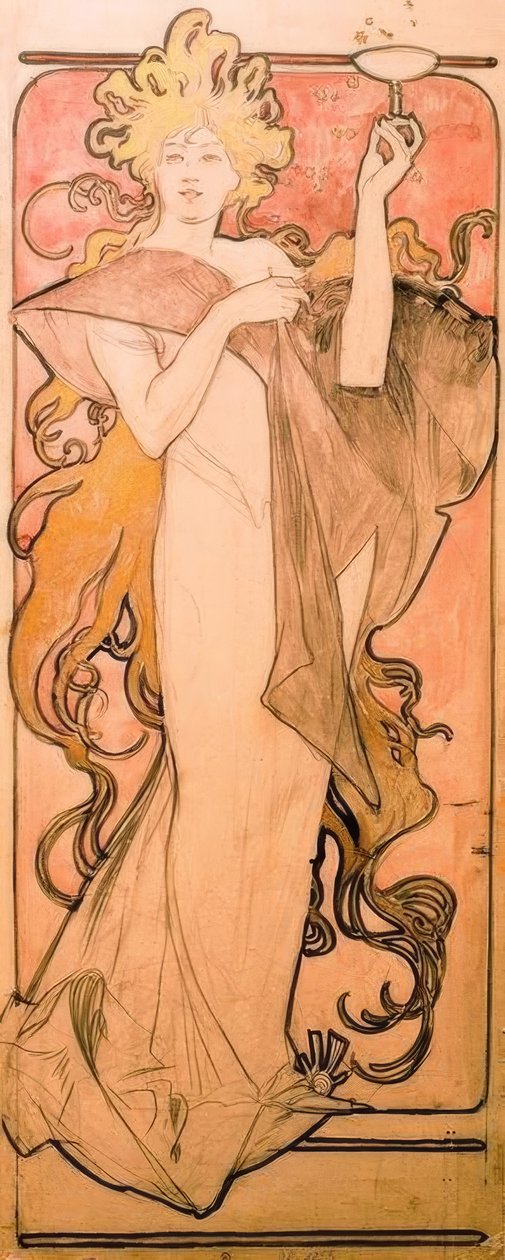 Champagne Ruinart door Alphonse Mucha