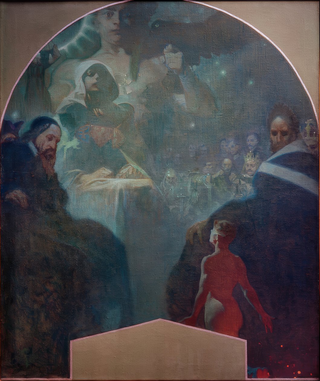 Het offer door Alphonse Mucha