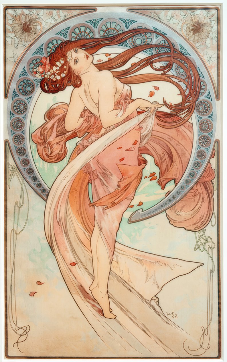 De Dans door Alphonse Mucha