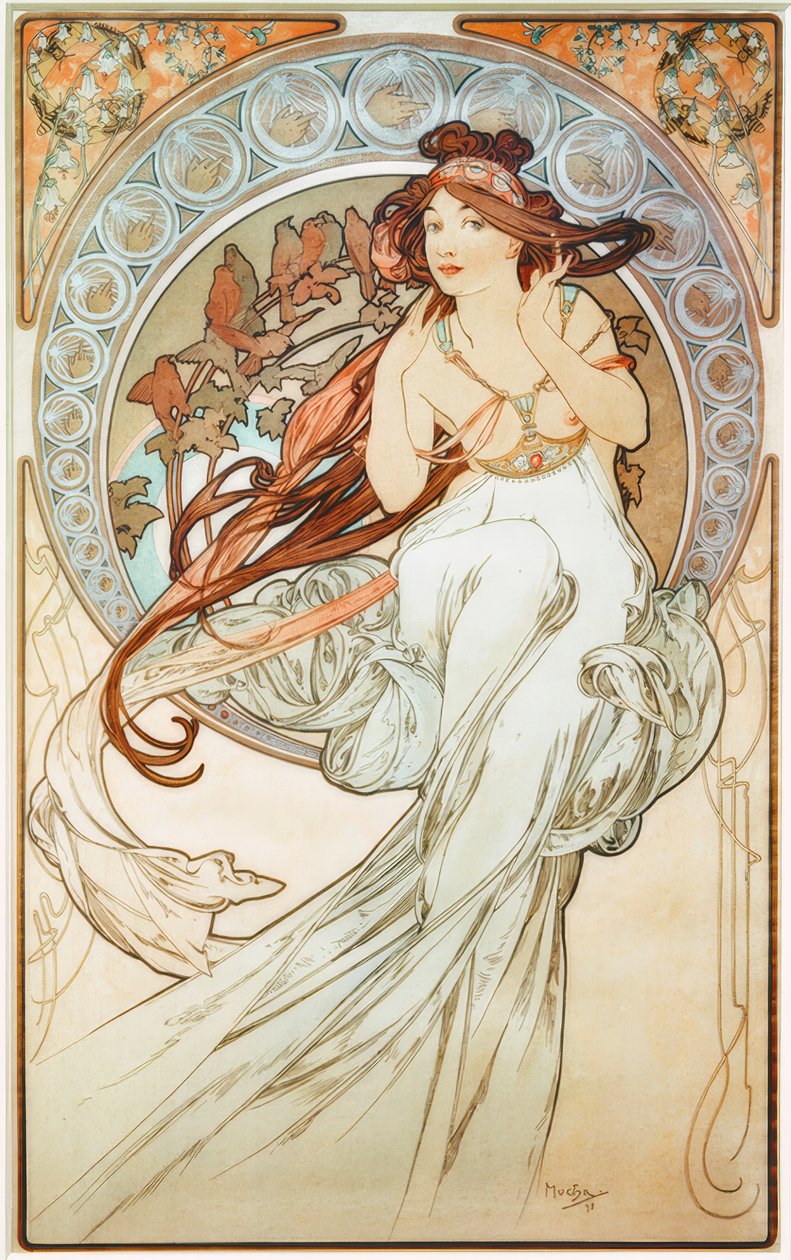 De Muziek door Alphonse Mucha