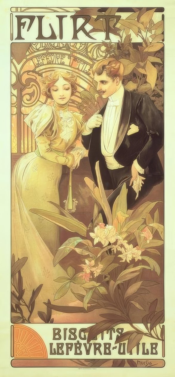 Flirt door Alphonse Mucha