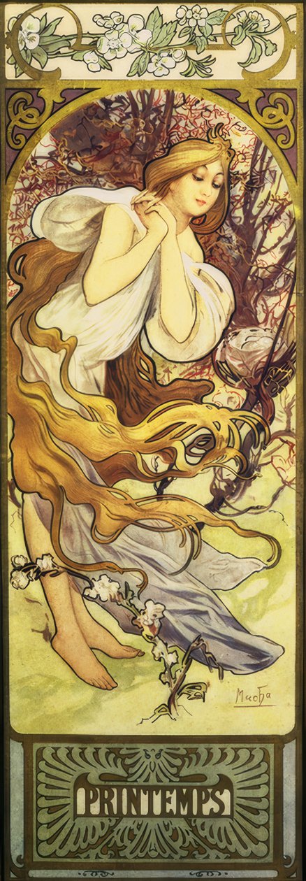 Lente door Alphonse Mucha