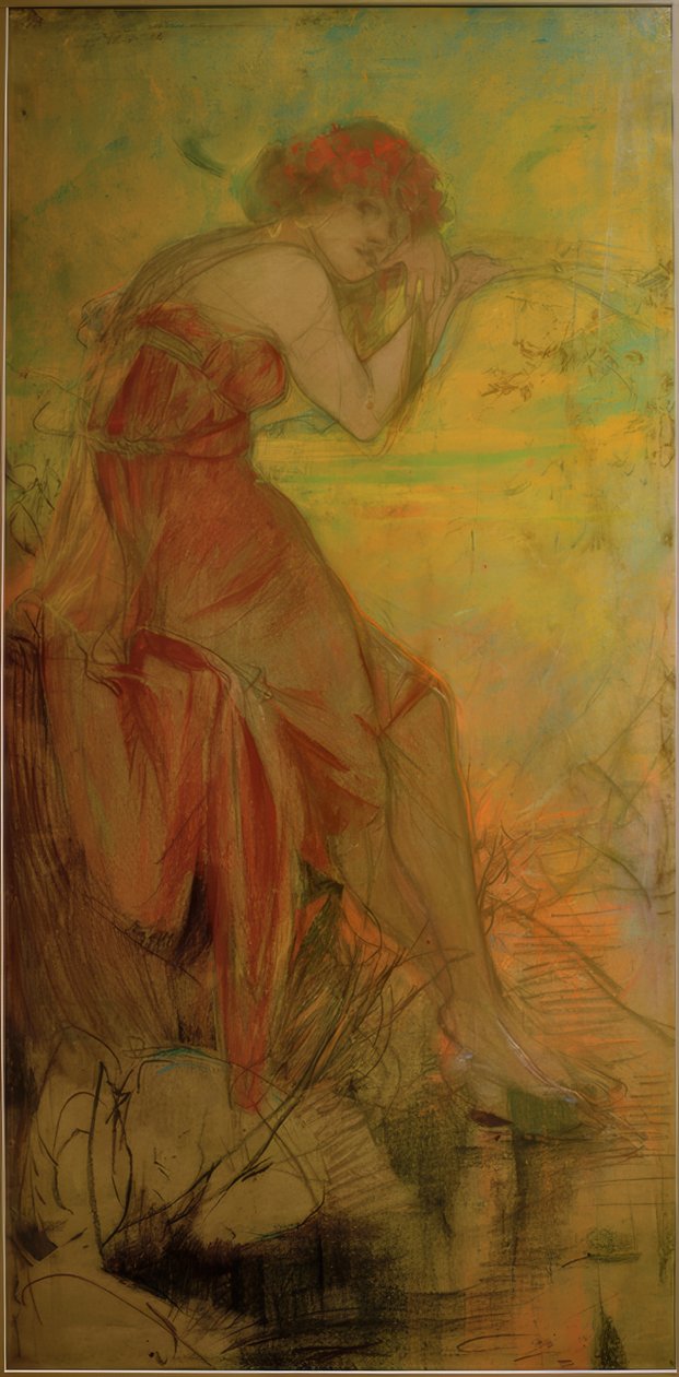 Zomer door Alphonse Mucha