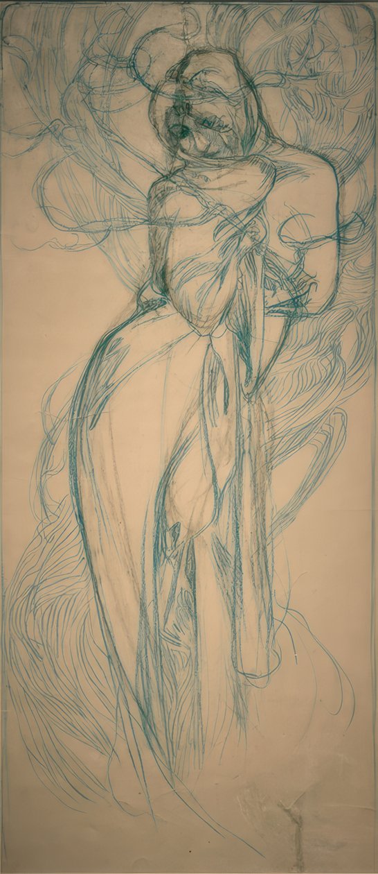 Winter door Alphonse Mucha