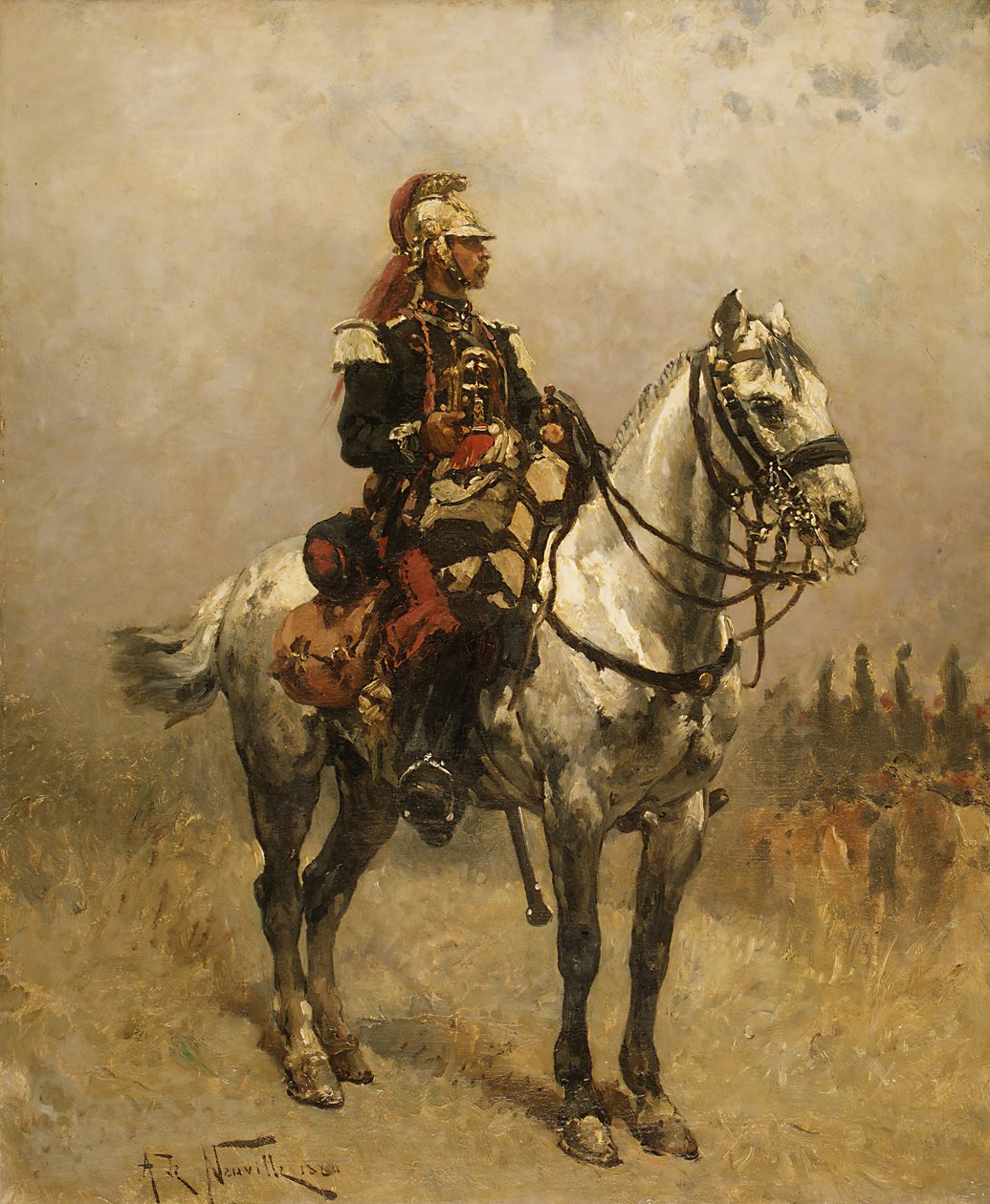 Een cavalerist, 1884 door Alphonse de Neuville