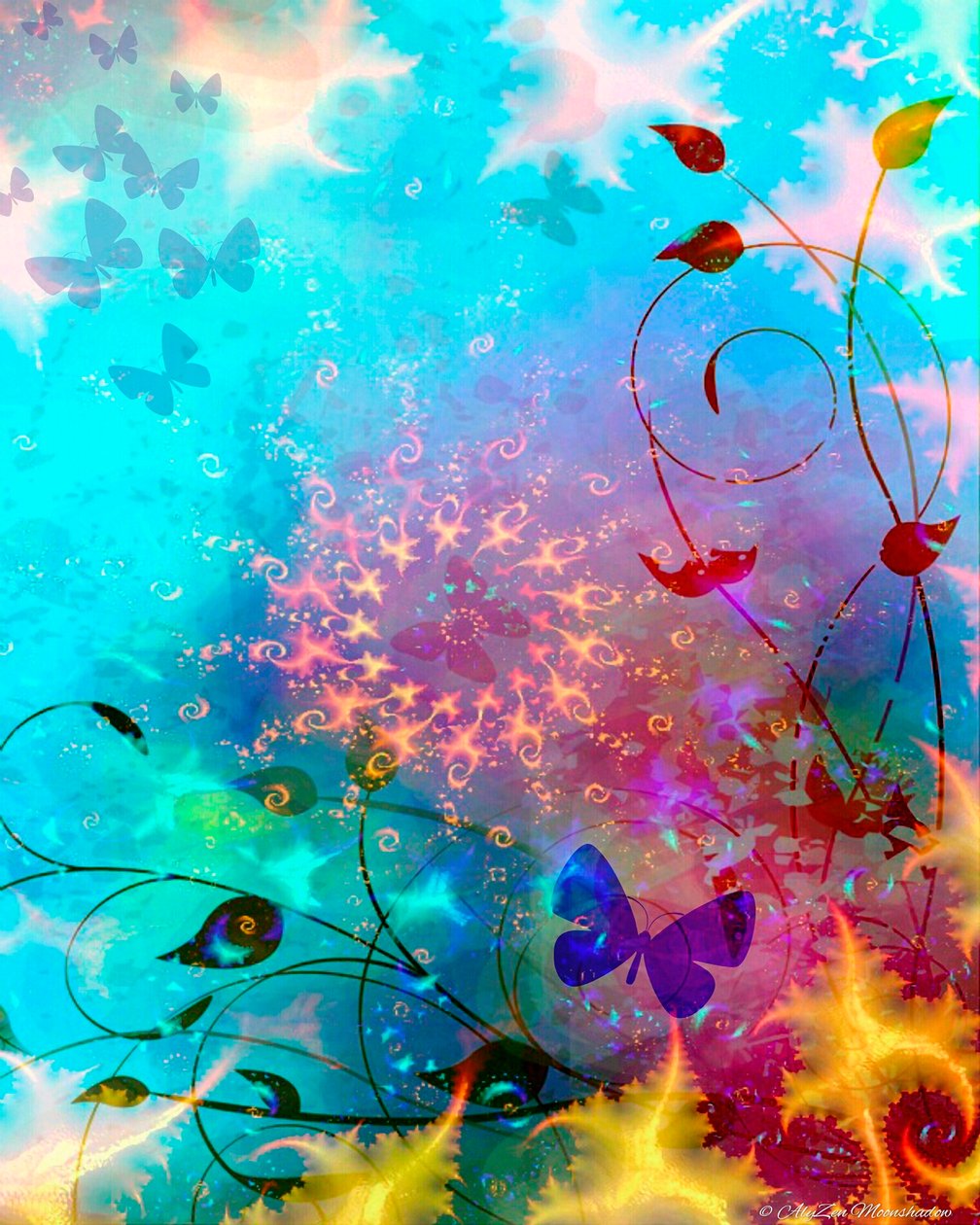 Turquoise ZeeLucht met Vlinders, 2014 door AlyZen Moonshadow