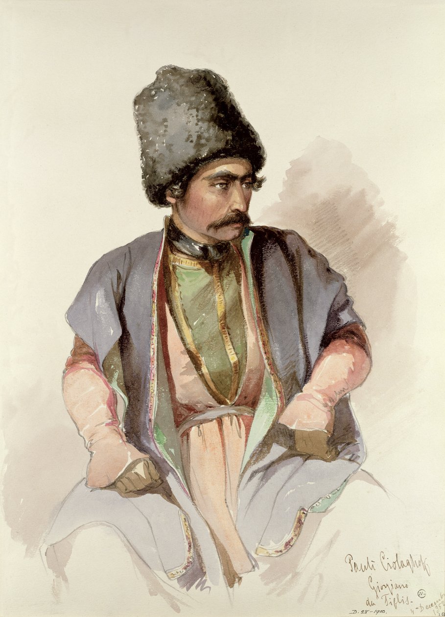 Paul - Een Georgiër uit Tiflis, 1852 door Amadeo Preziosi