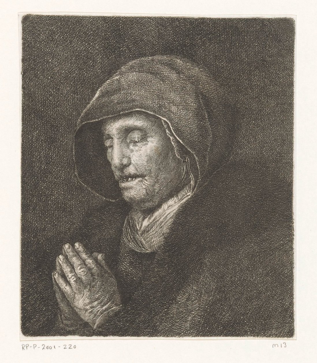 Biddende oude vrouw (Rembrandt