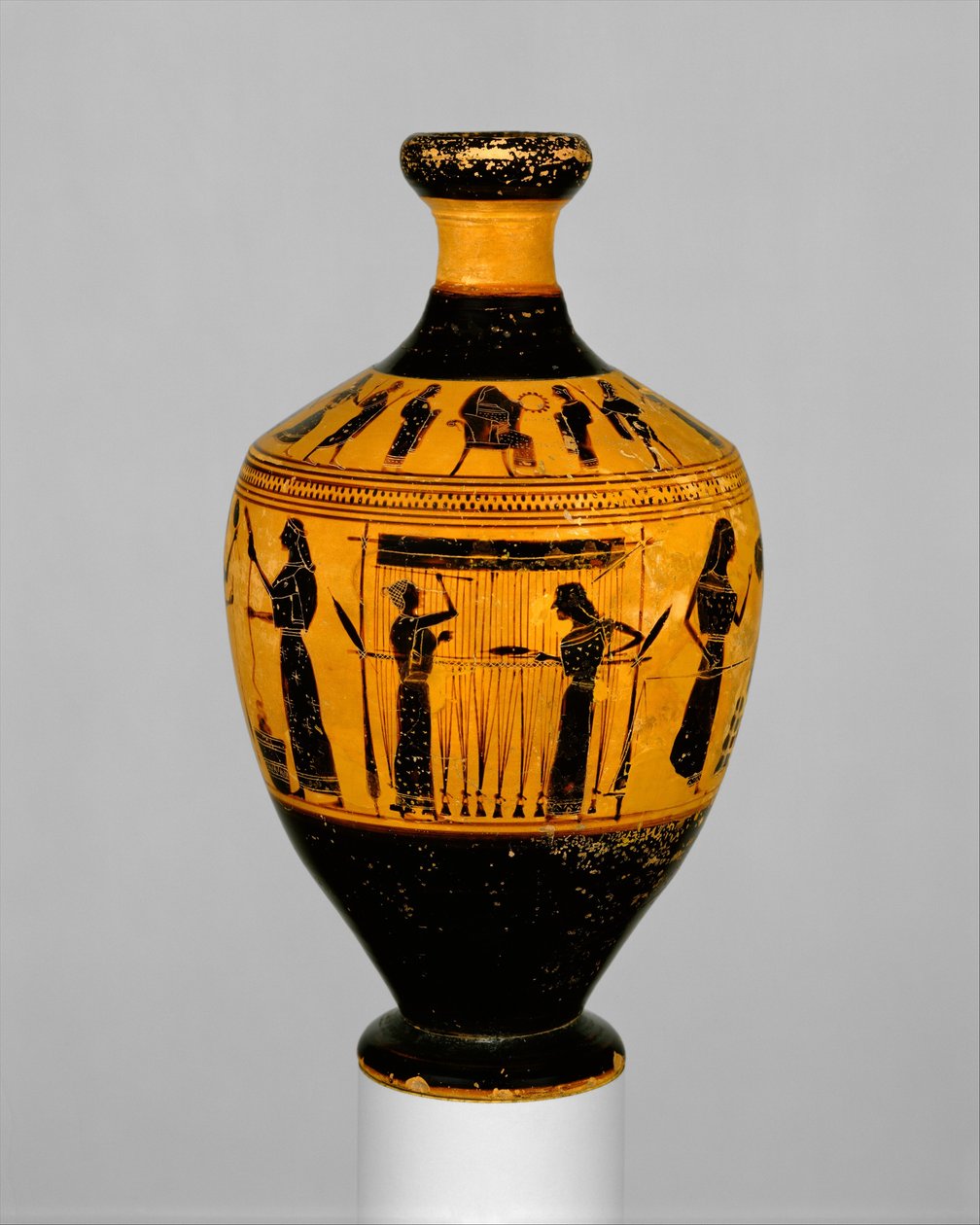 Lekythos, c.550-530 v.Chr. door Amasis Painter