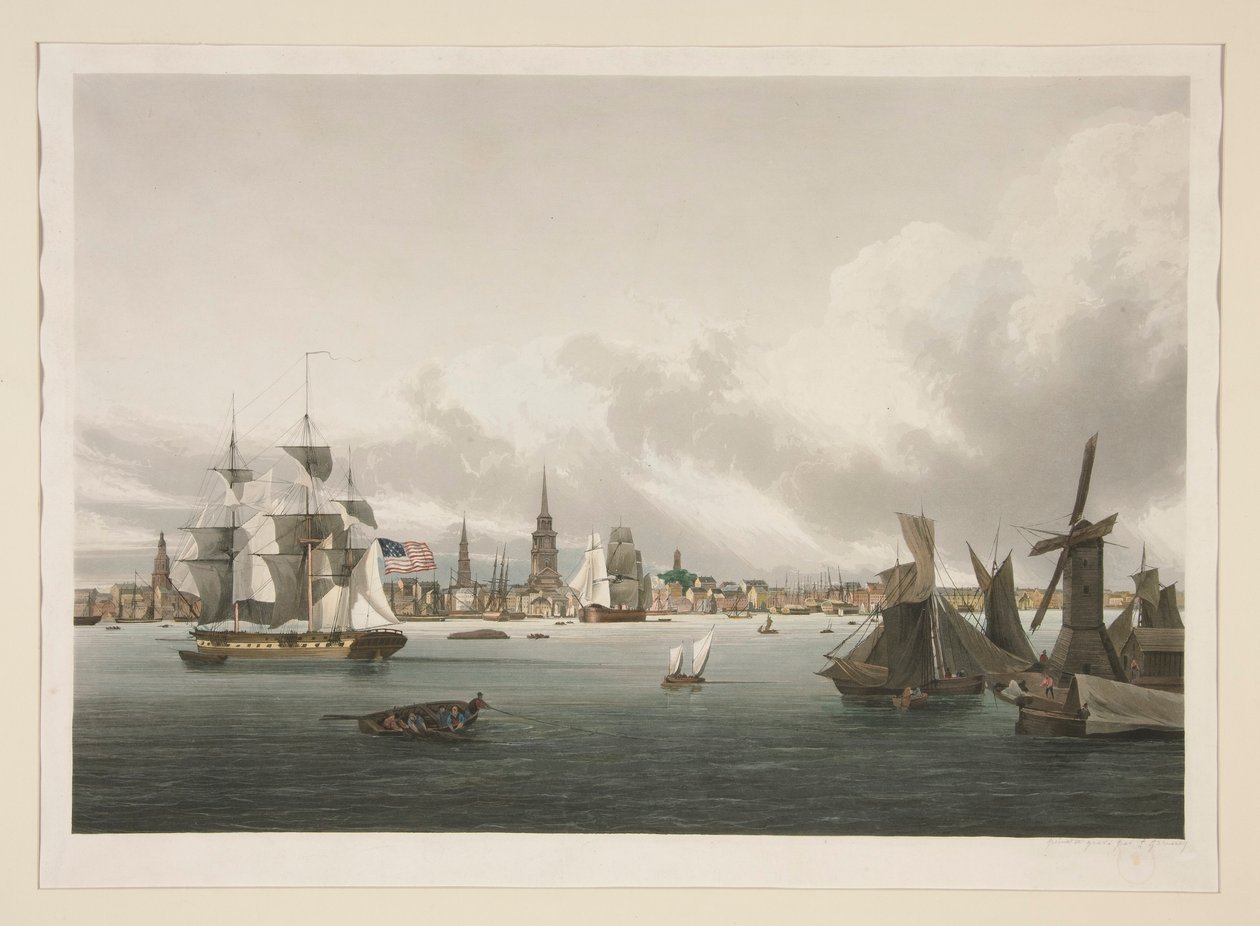 Uitzicht op Philadelphia door Ambroise Louis Garneray