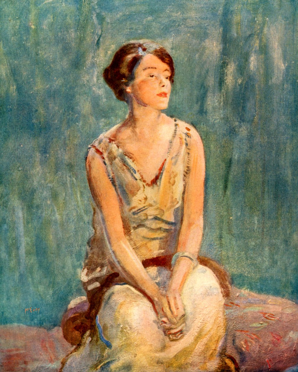 Portret, Boekplaat door Ambrose McEvoy