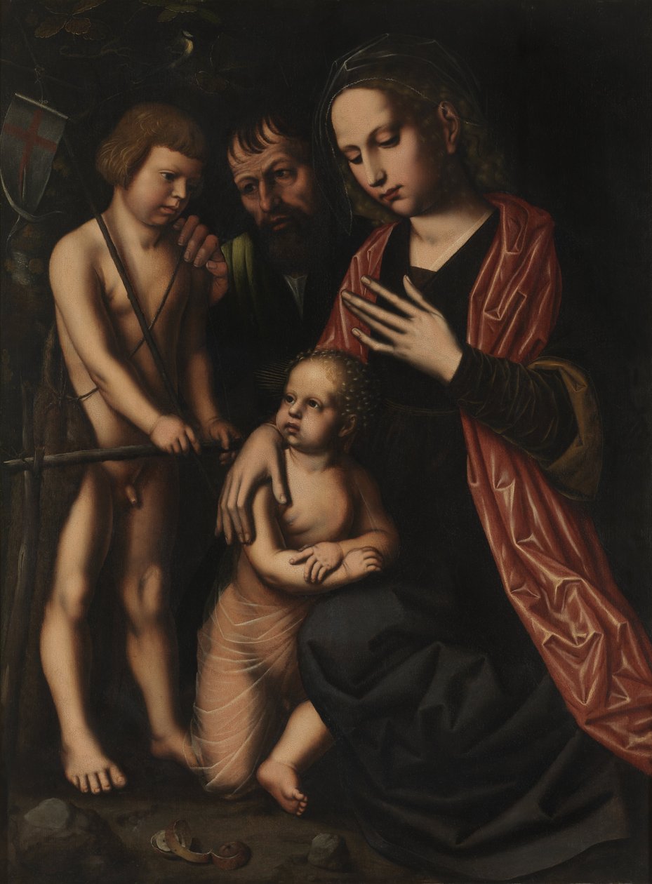 De Heilige Familie en Sint Johannes de Doper door Ambrosius Benson