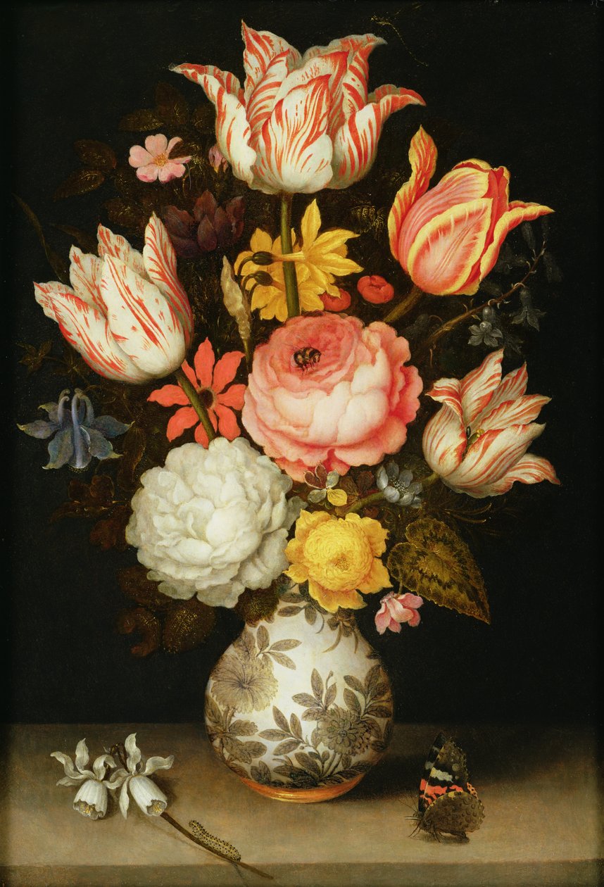 Stilleven met bloemen door Ambrosius the Elder Bosschaert