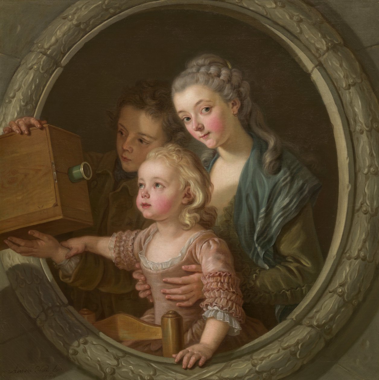 De camera obscura, 1764 door Amédée van Loo