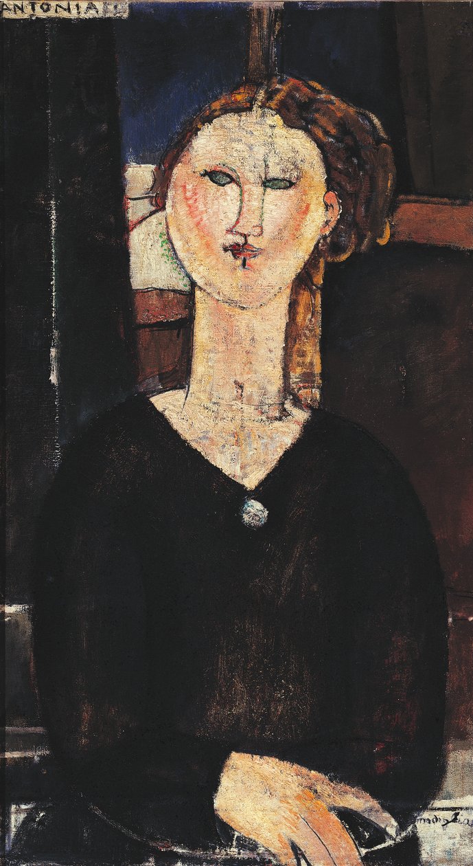 Antonia, ca. 1915 door Amedeo Modigliani