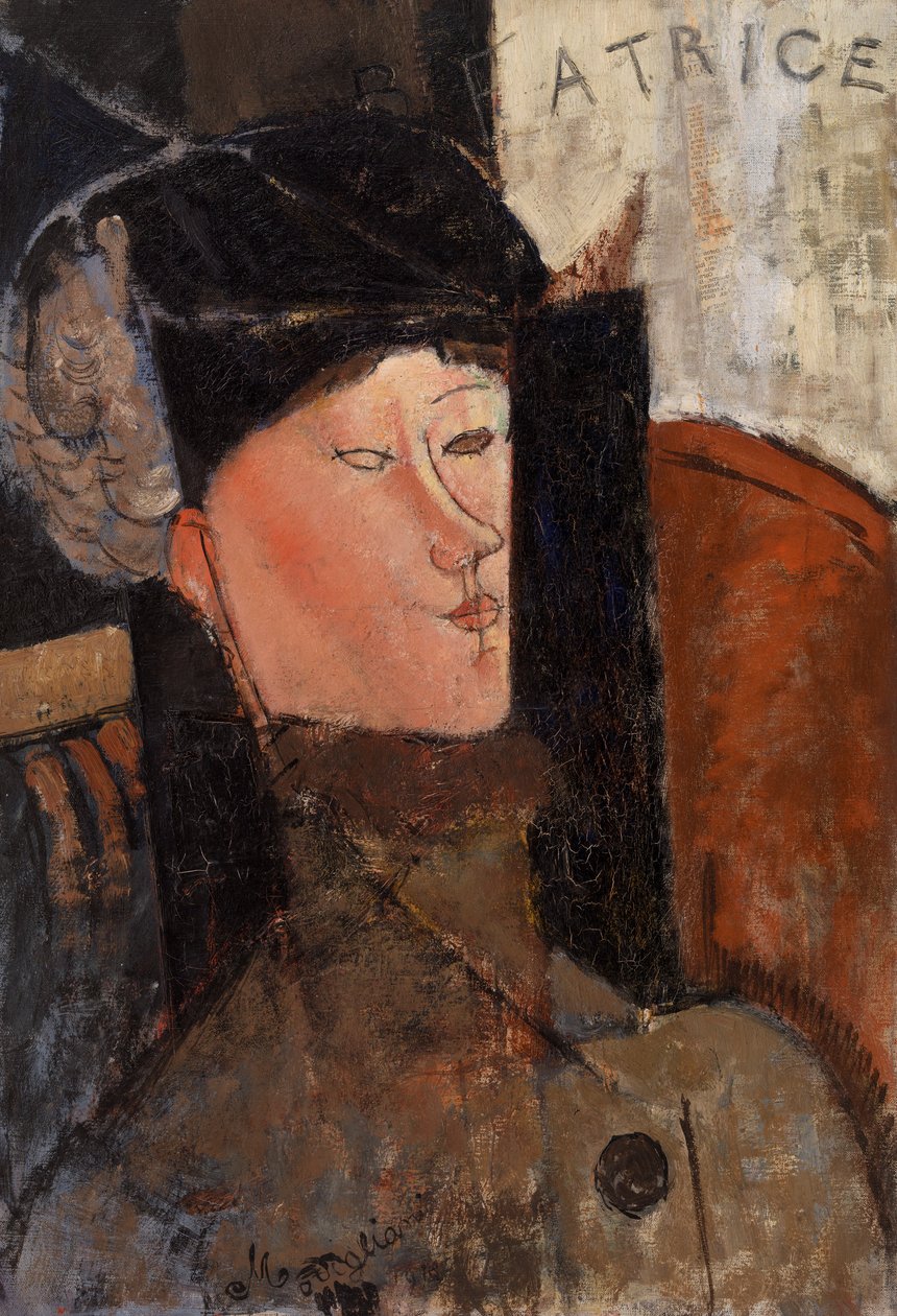 Beatrice (Portret van Béatrice Hastings) door Amedeo Modigliani