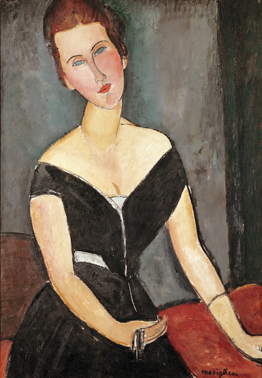 Madame G. van Muyden, 1917 door Amedeo Modigliani