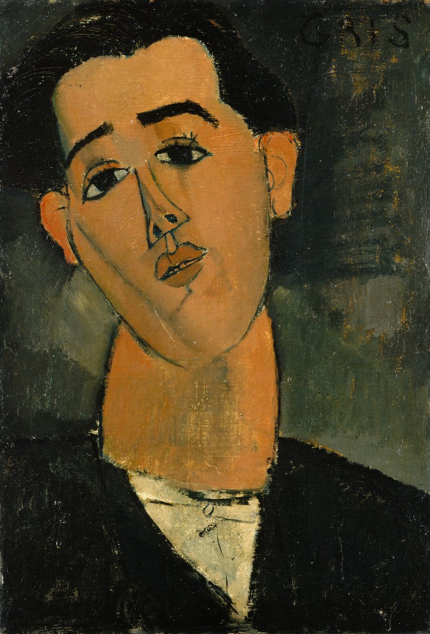Portret van Juan Gris (1887-1927) 1915 door Amedeo Modigliani