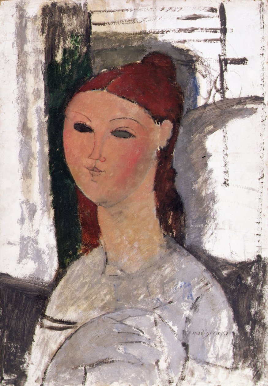 Jonge vrouw, zittend, c.1915 door Amedeo Modigliani