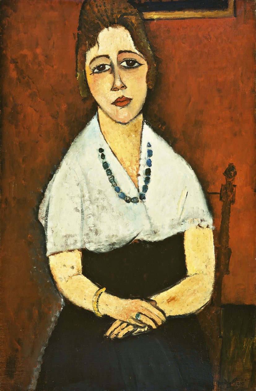 Meisje Met Ketting door Amedeo Modigliani