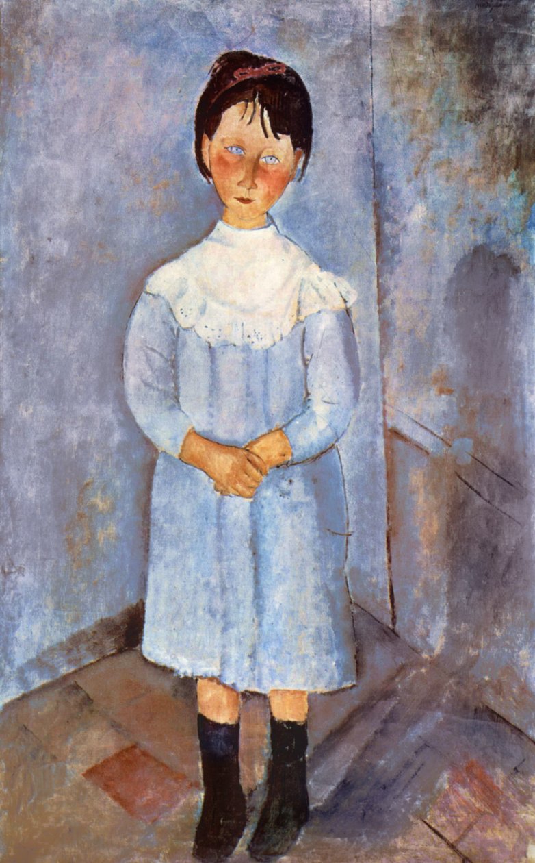 Meisje in Blauw, 1918 door Amedeo Modigliani