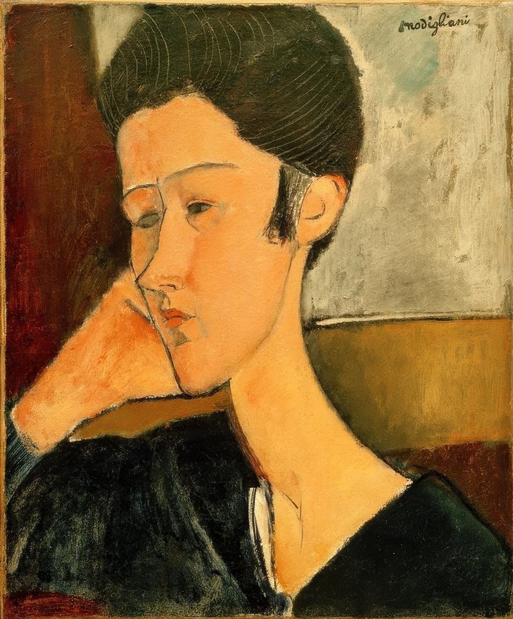 Hanka Zborowska door Amedeo Modigliani