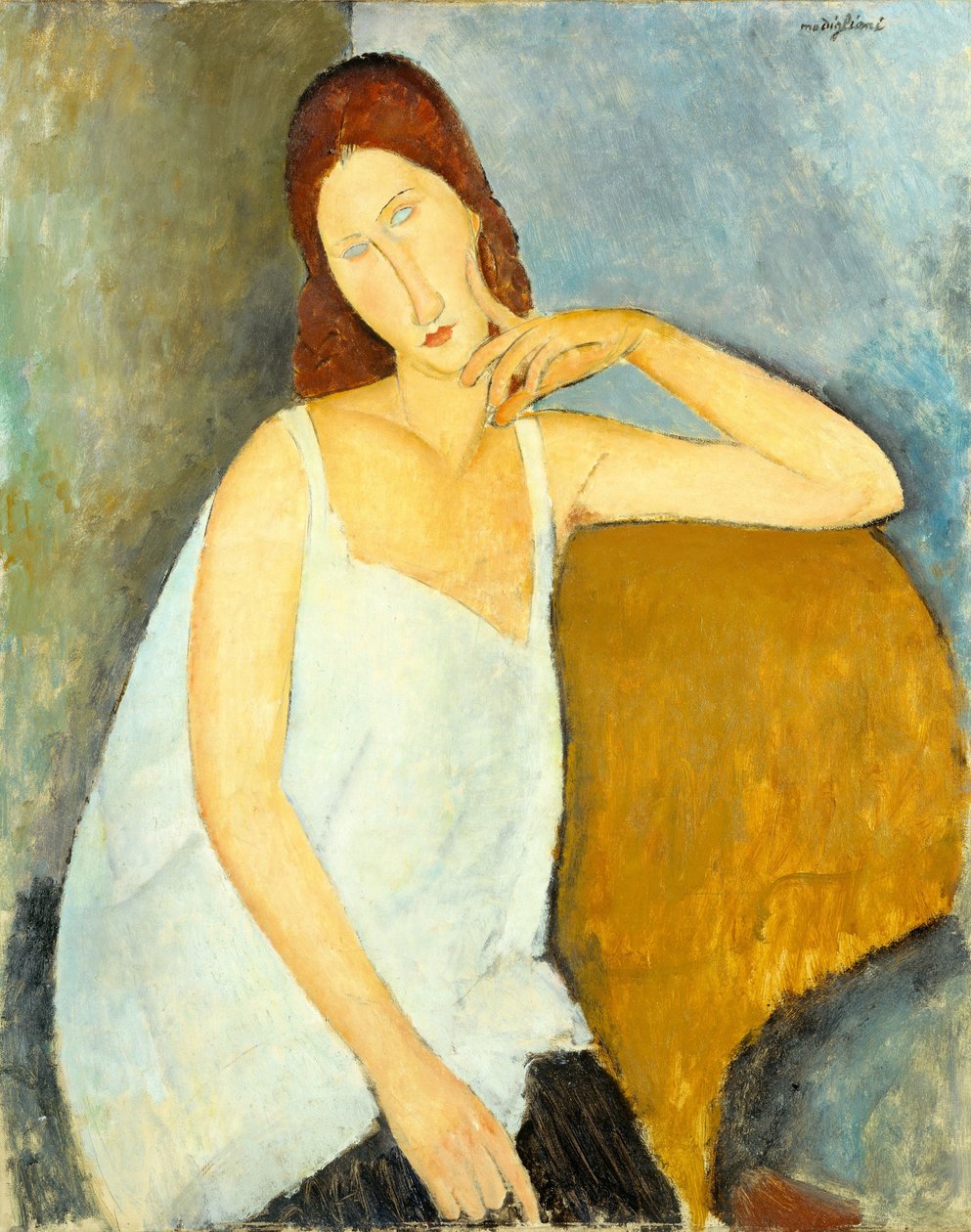 Jeanne Hébuterne (1898-1920), 1919 door Amedeo Modigliani
