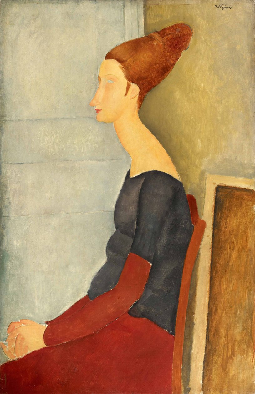 Jeanne Hébuterne met henna, 1918 door Amedeo Modigliani