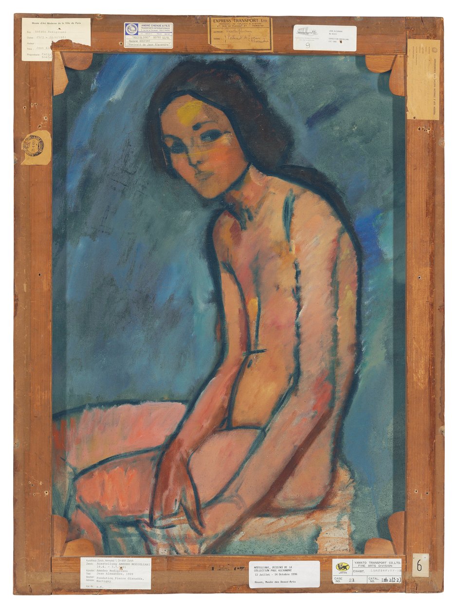 Nu assis, ca. 1909 door Amedeo Modigliani