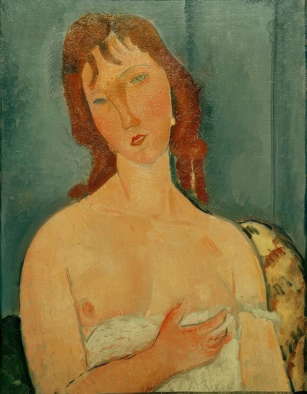 Portret van een jonge vrouw door Amedeo Modigliani