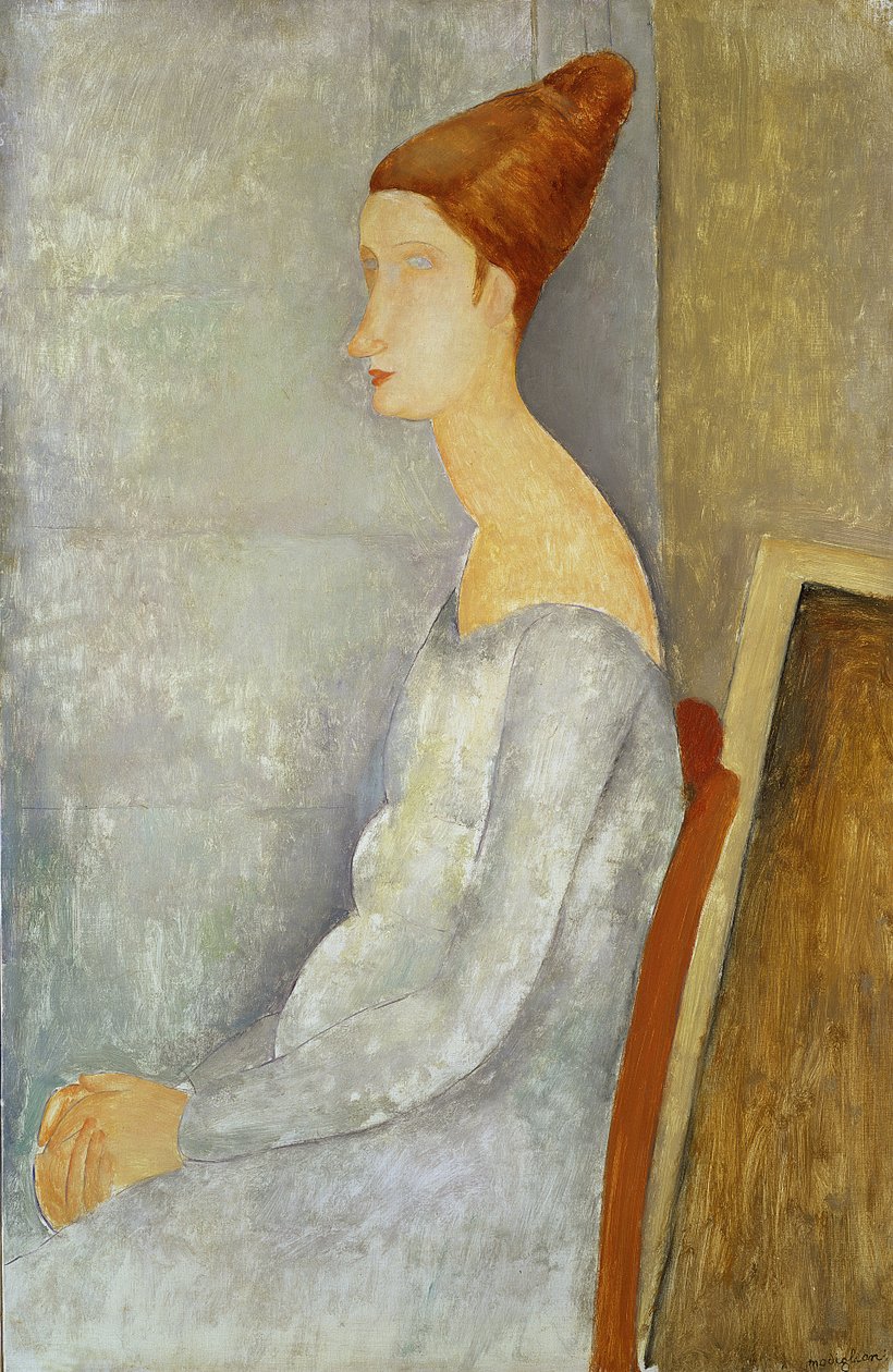 Portret van Jeanne Hebuterne, 1918 door Amedeo Modigliani