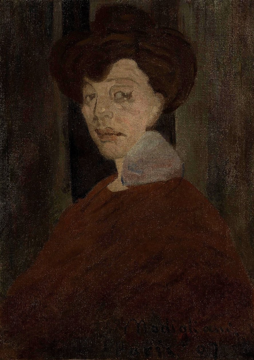 Portret van een vrouw door Amedeo Modigliani