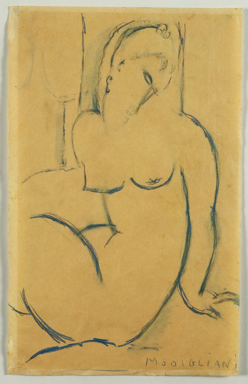 Zittende vrouw, 1914 door Amedeo Modigliani